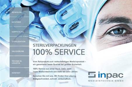 Homepage inpac Medizintechnik GmbH